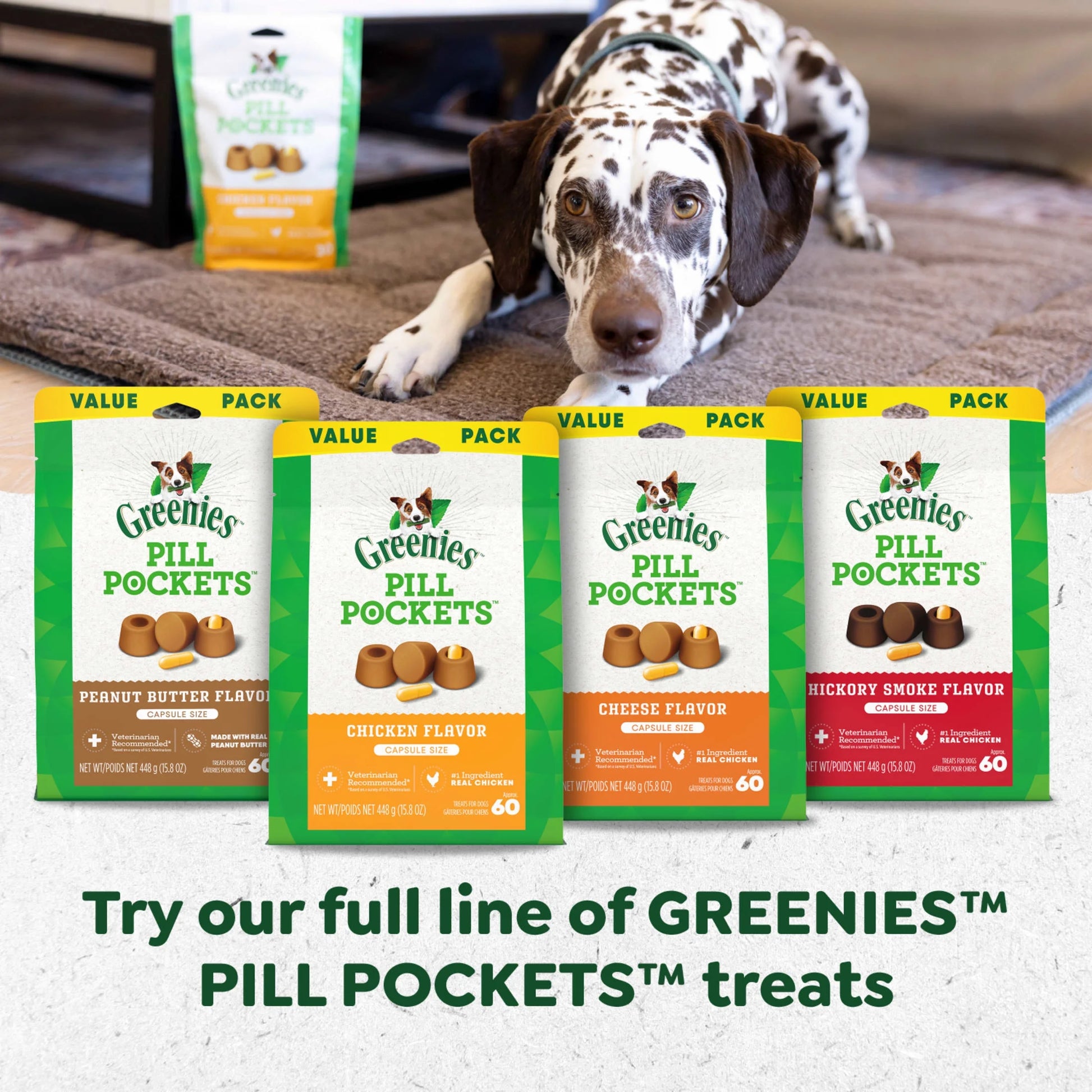 Greenies Pill Pockets for Dogs, Peanut Butter Flavor, Large, 60 Ct.