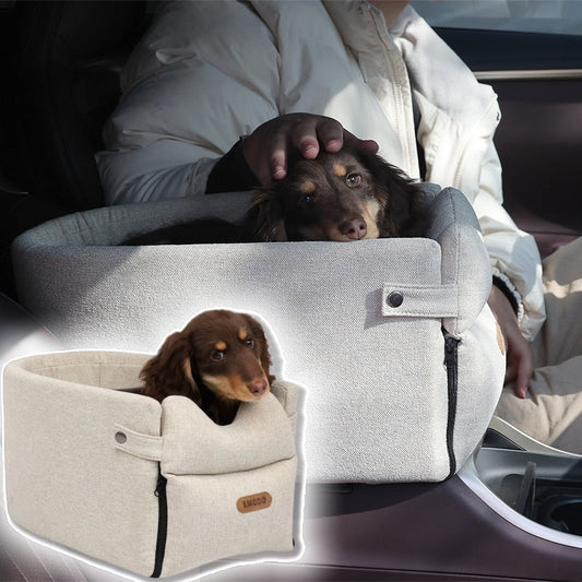 Car Central Dog Car Seat Bed Portable Dog Carrier for Small Dogs and Cats 