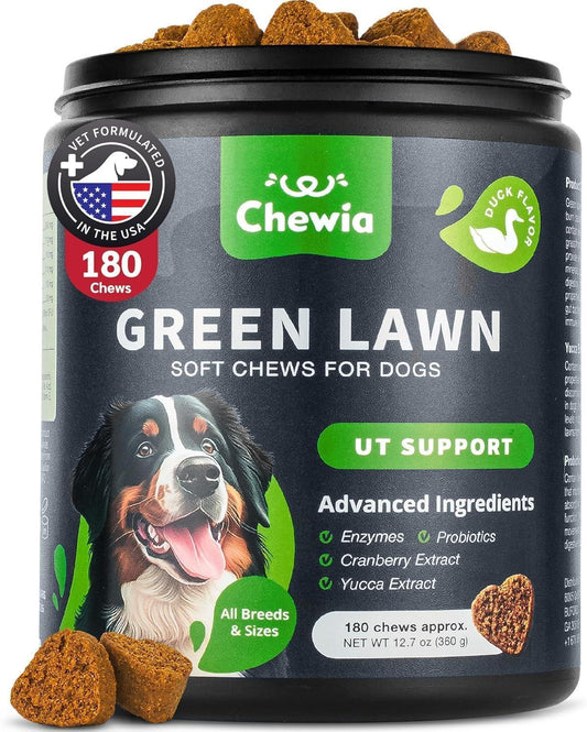 Grass Spot Chews for Dogs Probiotic Multivitamins Enzymes Vitality & UTI & Digective Support Urine Neutralizer for Lawn