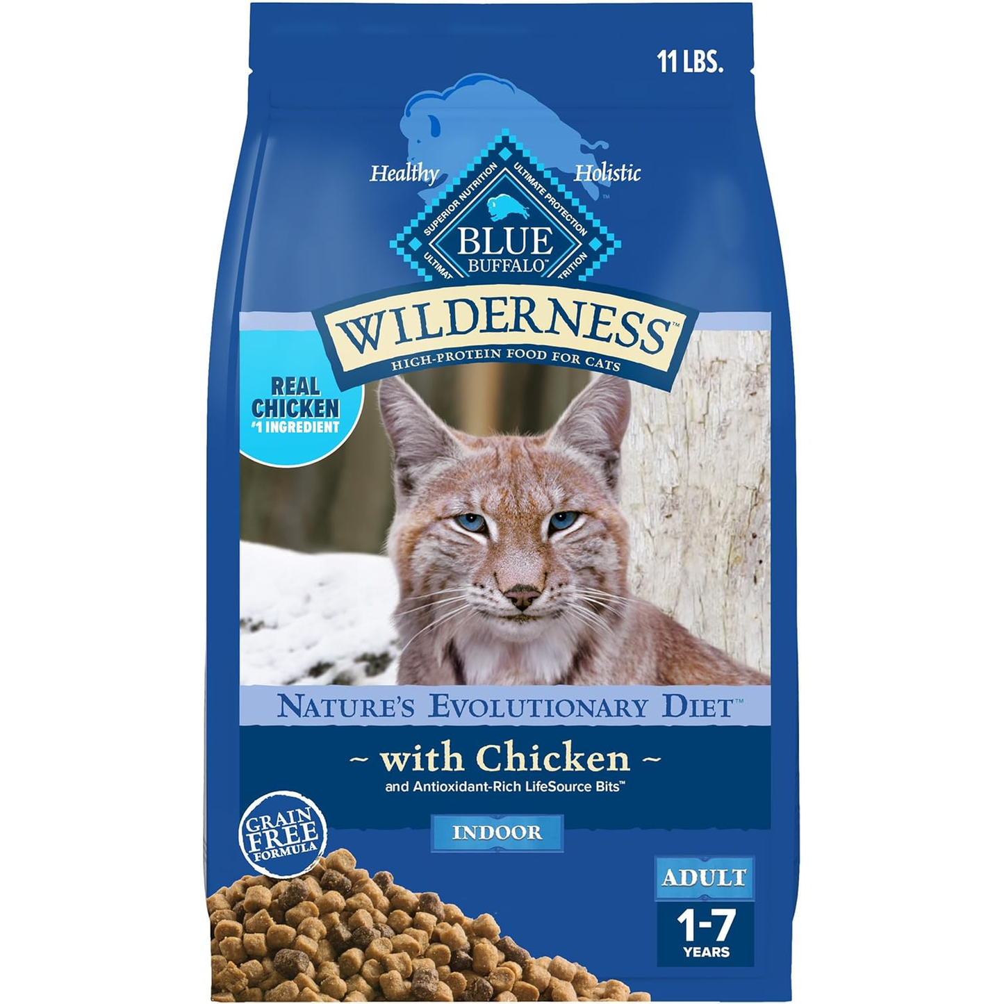 Blue Buffalo Wilderness Nature'S Evolutionary Diet High-Protein, Grain-Free Natural Dry Food for Adult Cats, Chicken
