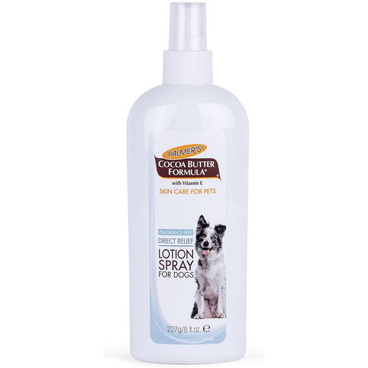Palmer’S for Pets Cocoa Butter Formula Direct Relief Spray-On Lotion for Dogs, Moisturizing Dog Skin Care Spray to Help Soothe Dry and Itchy Skin with Easy Spray Application, 8 Fl Oz