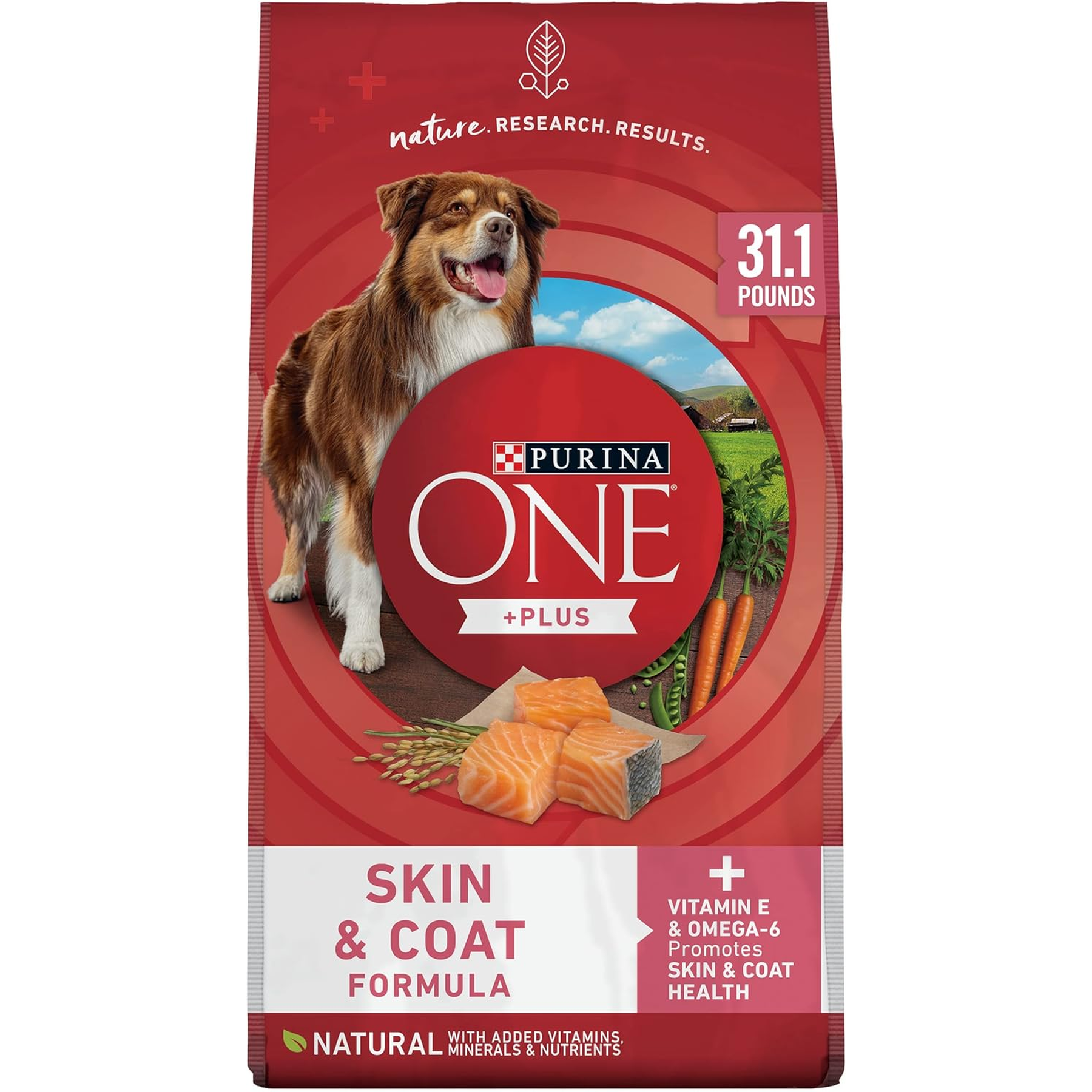 Purina ONE Natural, Sensitive Stomach Dry Dog Food, +Plus Skin & Coat Formula 