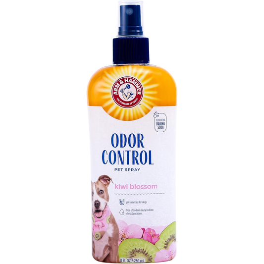 Arm & Hammer for Pets Super Deodorizing Spray for Dogs | Best Odor Eliminating Spray for All Dogs & Puppies | Fresh Kiwi Blossom Scent That Smells Great, 8 Ounces