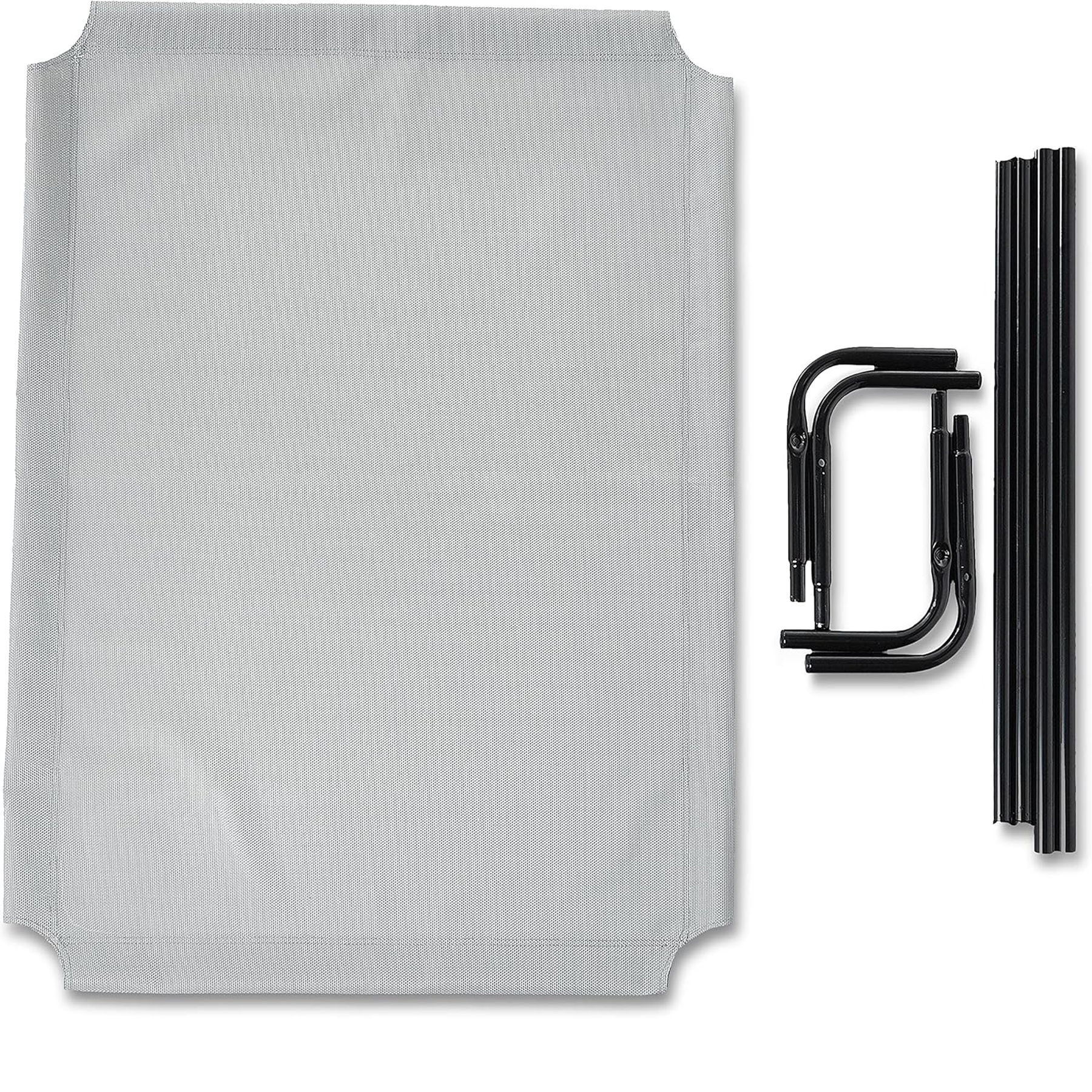 Cooling Breathable Elevated Dog Bed with Metal Frame for Large Dogs, 51 X 31 X 8 Inch, Grey