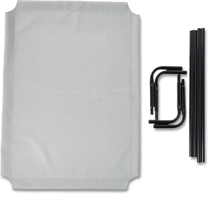 Cooling Breathable Elevated Dog Bed with Metal Frame for Large Dogs, 51 X 31 X 8 Inch, Grey