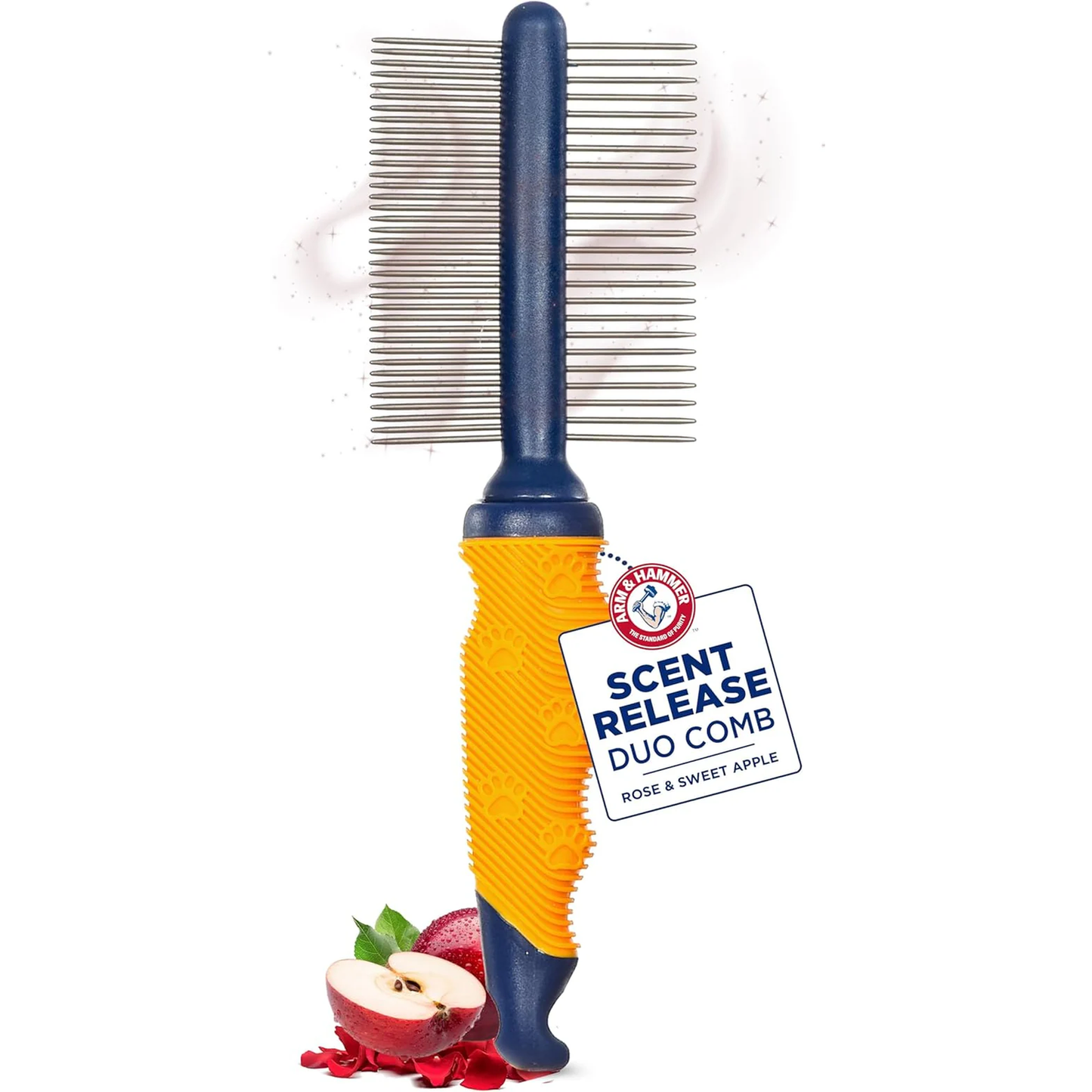 Arm & Hammer Deodorizing Pin & Bristle Dog Grooming Brush with Fragrance Transfer Technology – Scented 2-In-1 Dog Brush for Detangling & Shedding, Pet Brushes for Dogs