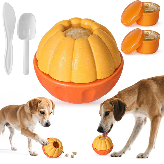 Interactive Dog Toys for Boredom, Dog Frozen Treat Toy to Keep Them Busy and Reduces Anxiety, Reusable Treat Dispensing Dog Toys Puzzle Toy for Small Medium Large Dogs, Low-Mess Design, Easy to Clean