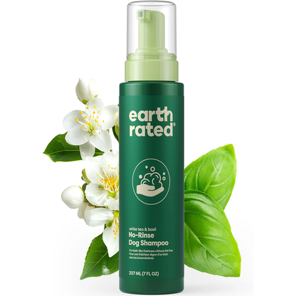 Waterless Dog Shampoo & No-Rinse Detangler Spray-White Tea & Basil (7 oz)