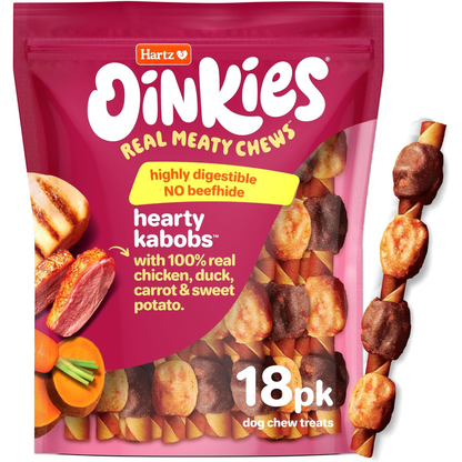 Oinkies Hearty Kabobs Rawhide‑Free Dog Treats