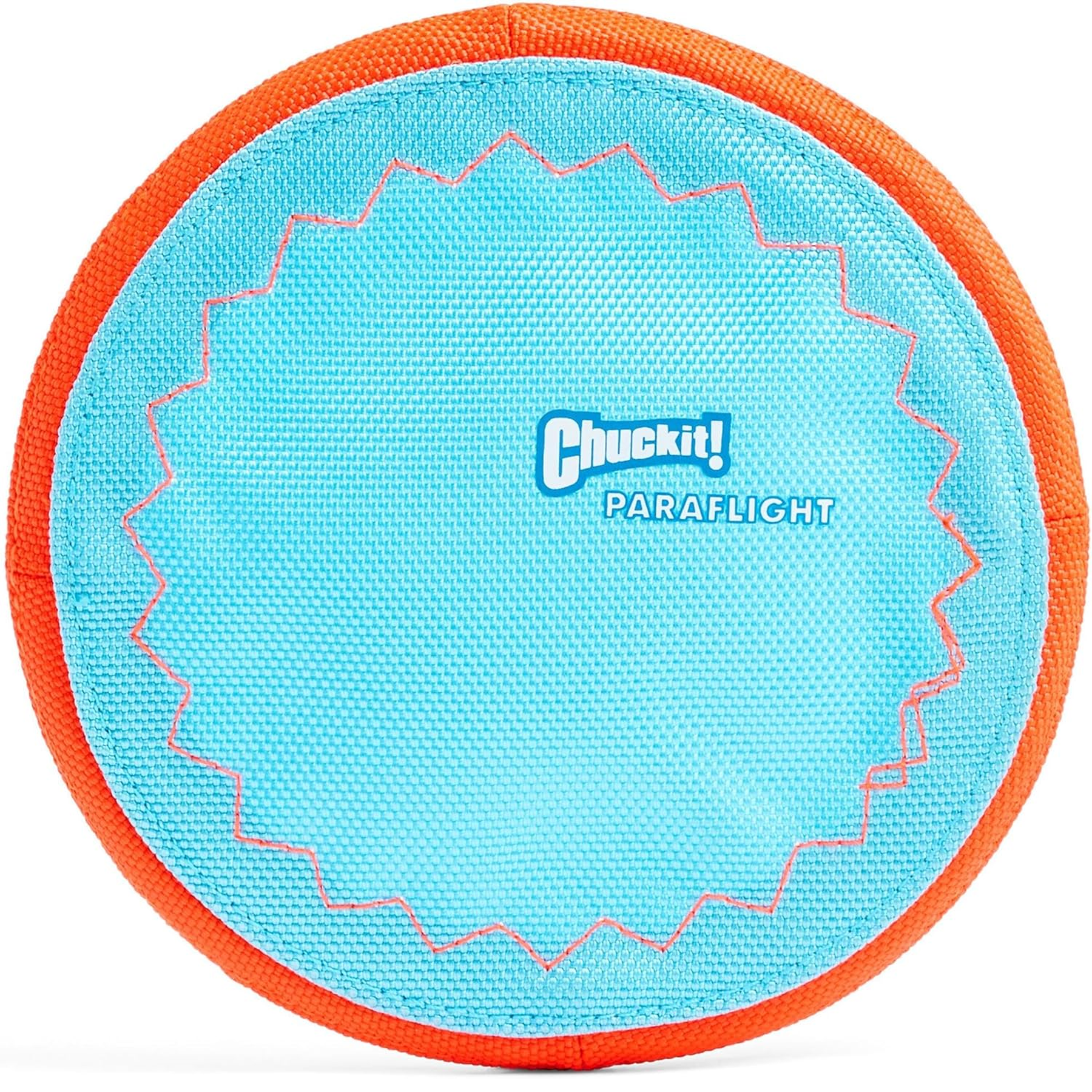 Chuckit! Paraflight Flying Disc Dog Toy - Water Floating Flyer - Durable Nylon Construction with Soft Rubber Edges 