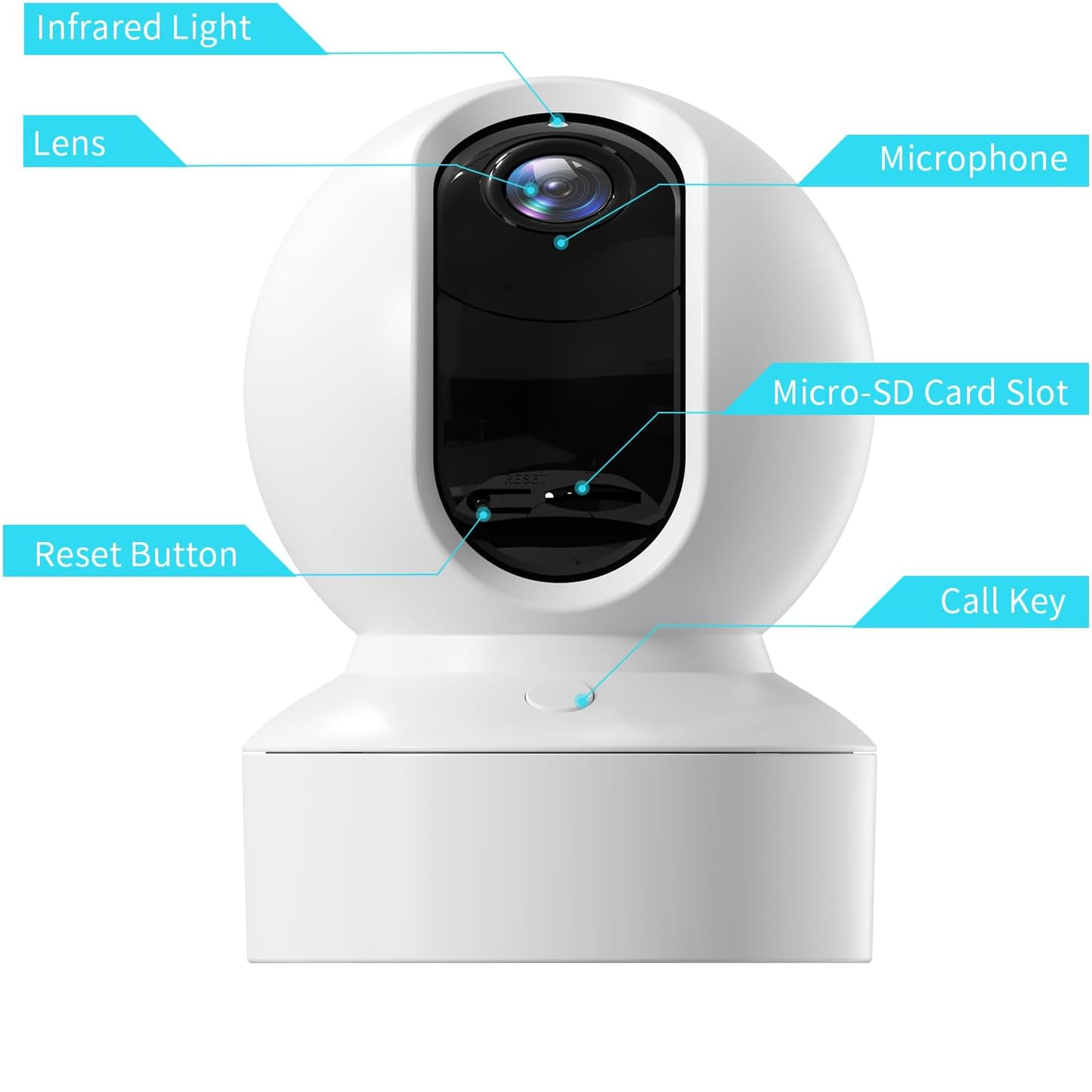 Pet Camera, 2K HD Dog Camera with Phone APP, 360° Pan/Tilt View Puppy Cam, One Click Call for Baby Monitor, Magivpix Night Vision, Motion Tracking Alarm with Cloud/Local SD, Home Indoor Security Cam