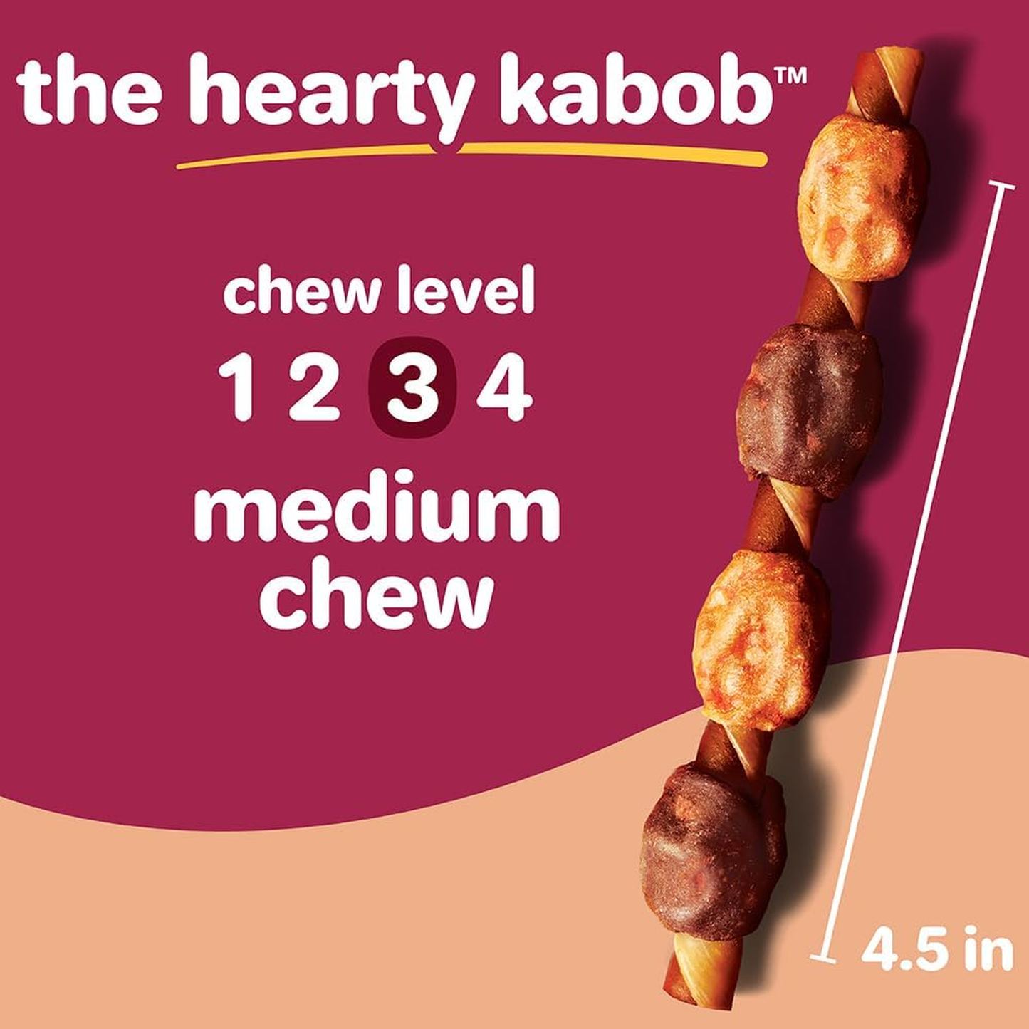 Oinkies Hearty Kabobs Rawhide‑Free Dog Treats