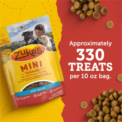Zuke’S Mini Naturals Dog Training Treats for Dogs, Pet Treats Made with Real Beef, 16 Oz. Resealable Pouch 1lb