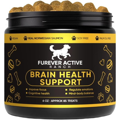 Furever Active Pet Neuro Chewing, Formulated with Carrots, Beets, Apples, Celery, Lemon | Supports Brain & Cognitive Health | Soft Chews for Adult & Senior Dogs, 60 Chews