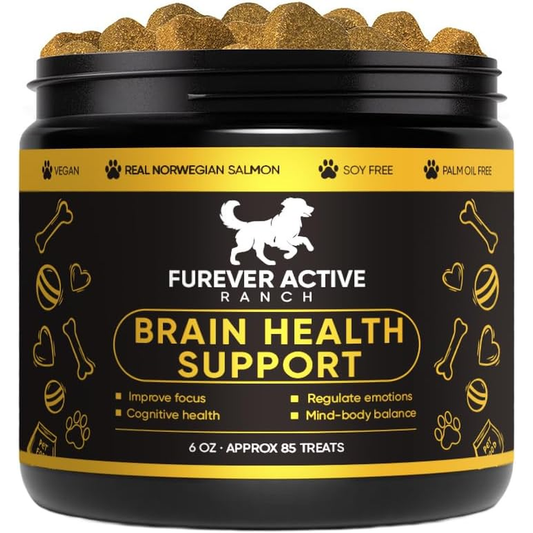 Furever Active Pet Neuro Chewing, Formulated with Carrots, Beets, Apples, Celery, Lemon | Supports Brain & Cognitive Health | Soft Chews for Adult & Senior Dogs, 60 Chews