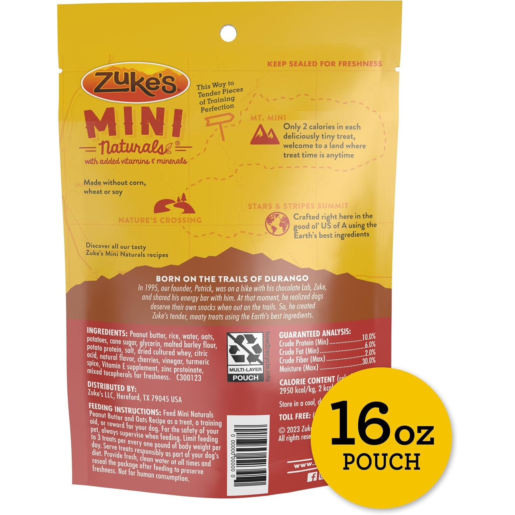 Zuke`S Mini Naturals Dog Treat Peanut Butter 1lb