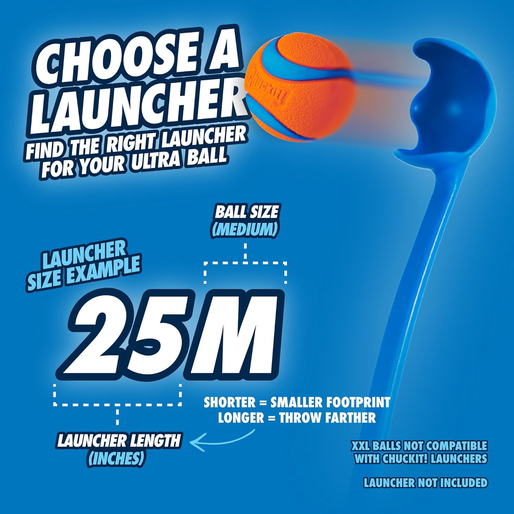 Chuckit! Dog Balls - Interactive Dog Toys, High-Bounce Fetch Ball, Ultra and Rugged Balls, Durable - Size Medium, 2.5-Inch Diameter, Set of 3
