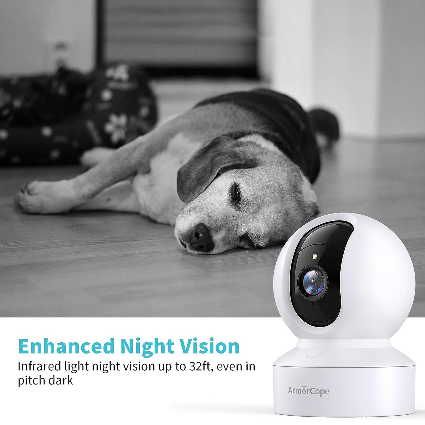 Pet Camera, 2K HD Dog Camera with Phone APP, 360° Pan/Tilt View Puppy Cam, One Click Call for Baby Monitor, Magivpix Night Vision, Motion Tracking Alarm with Cloud/Local SD, Home Indoor Security Cam