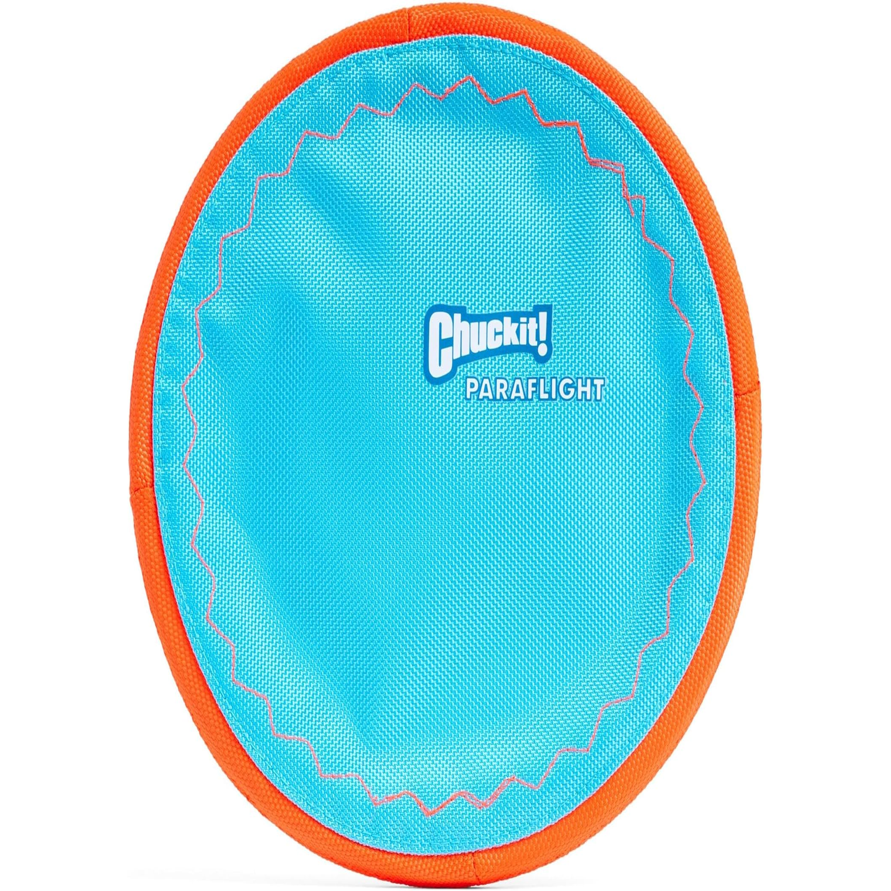 Chuckit! Paraflight Flying Disc Dog Toy - Water Floating Flyer - Durable Nylon Construction with Soft Rubber Edges 