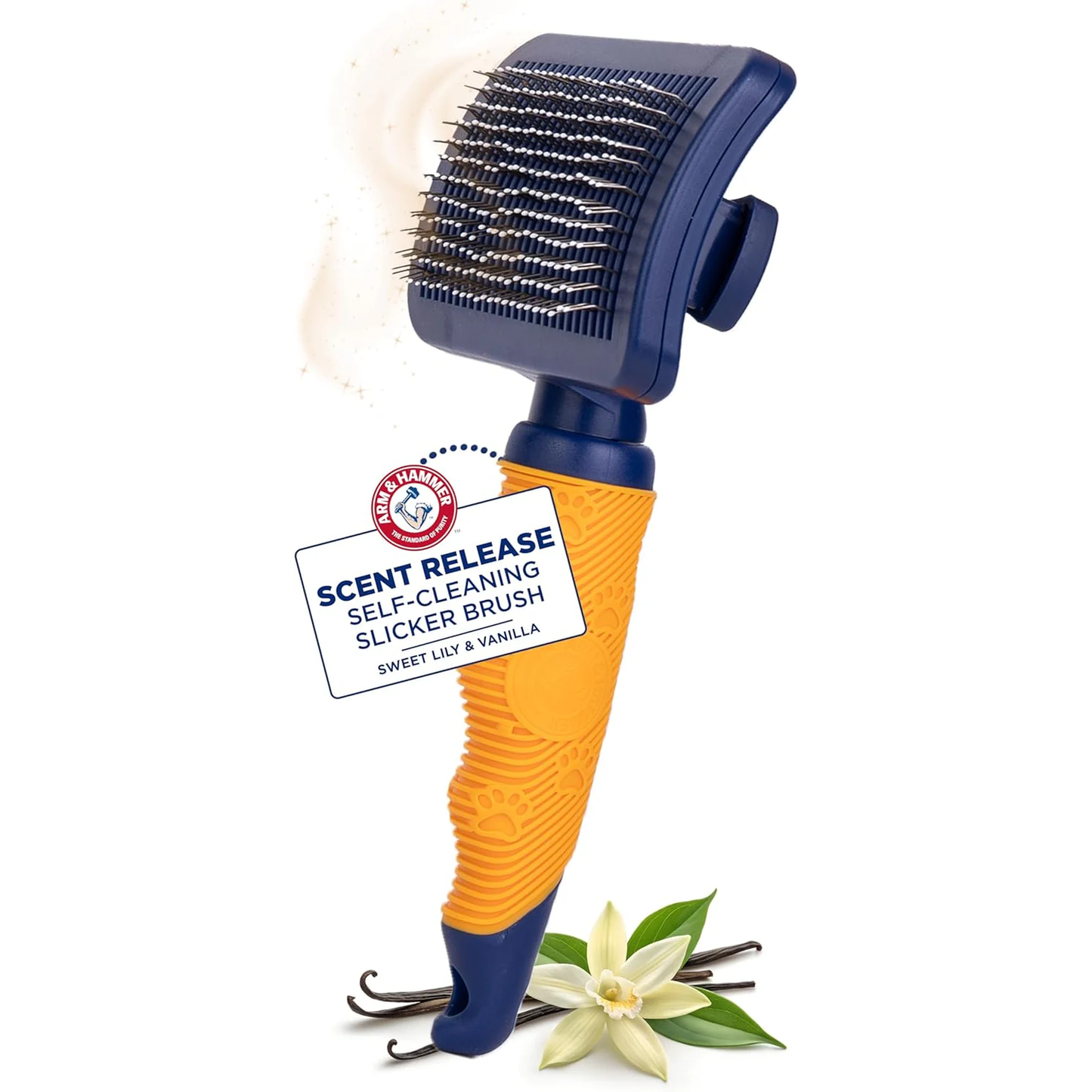 Arm & Hammer Deodorizing Pin & Bristle Dog Grooming Brush with Fragrance Transfer Technology – Scented 2-In-1 Dog Brush for Detangling & Shedding, Pet Brushes for Dogs