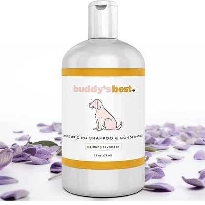 Buddy's Best Oatmeal & Lavender Moisturizing Dog Shampoo for Sensitive Skin (16oz)