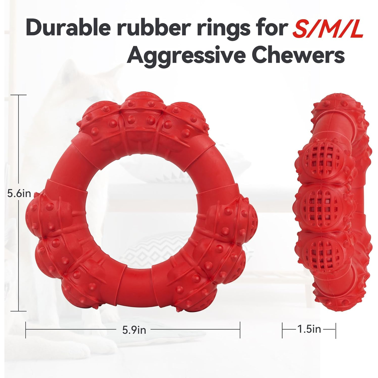Indestructible Dog Chew Toy for Aggressive Chewers, Super Chewer Toy for Medium Large Dogs