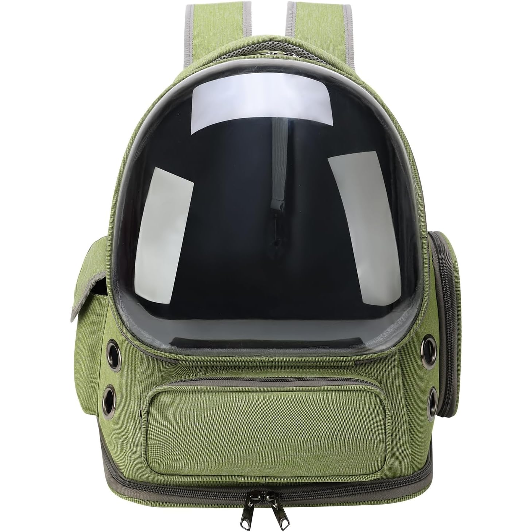 Cat Bubble Backpack, Breathable Cat Backpack Carrier Large Space Pet Travel Carrier for Kitty Small Dogs up to 15Lbs(Green)