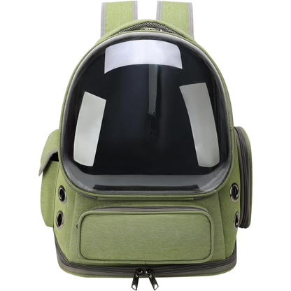 Cat Bubble Backpack, Breathable Cat Backpack Carrier Large Space Pet Travel Carrier for Kitty Small Dogs up to 15Lbs(Green)