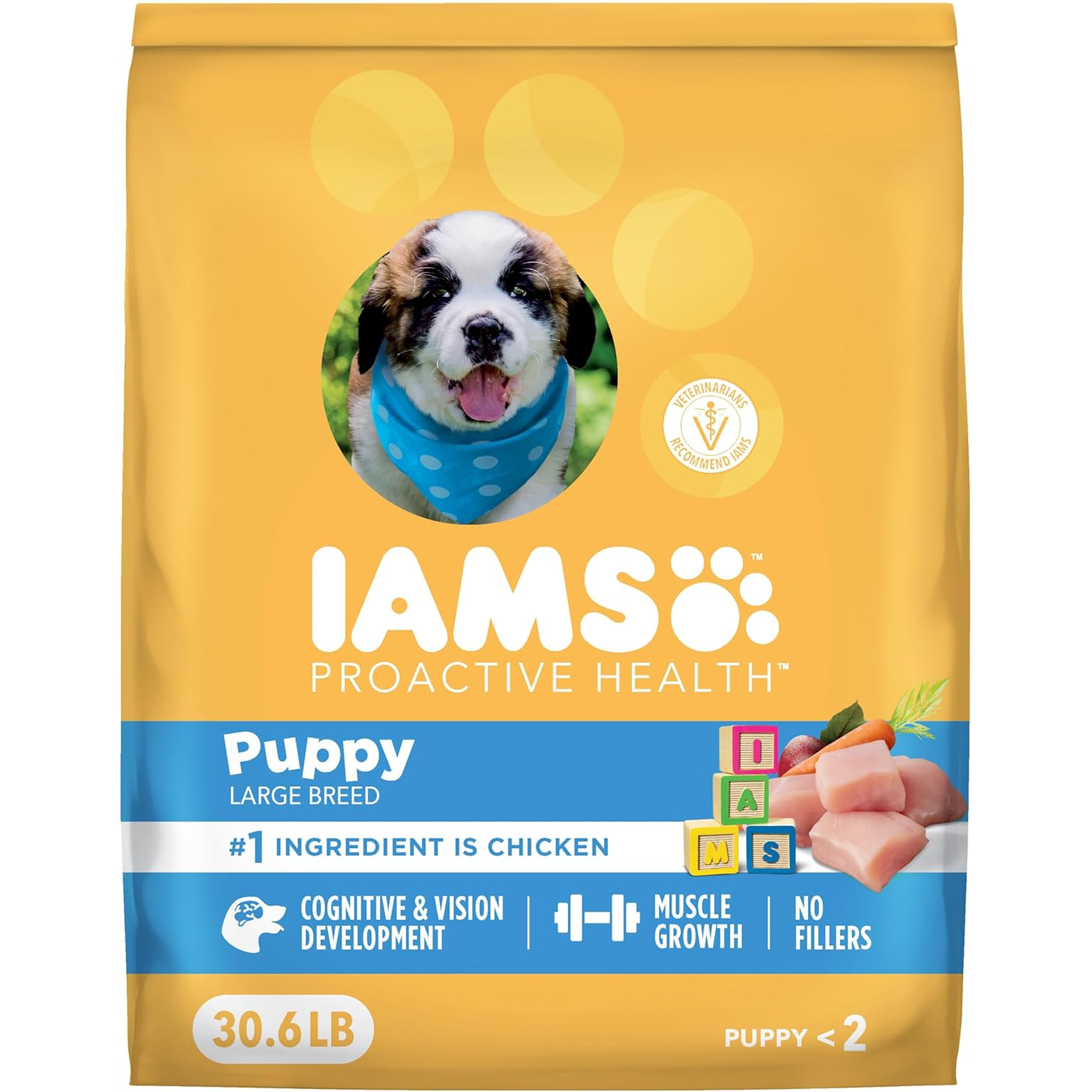 IAMS Proactive Health Large Breed Puppy Food with Real Chicken