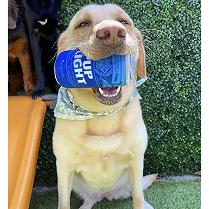 Pup Light and Pups Blue Rubbin - Parody Beer Dog Toys - Funny Plush Squeaky and Crinkle Dog Toys (2 Pack) 
