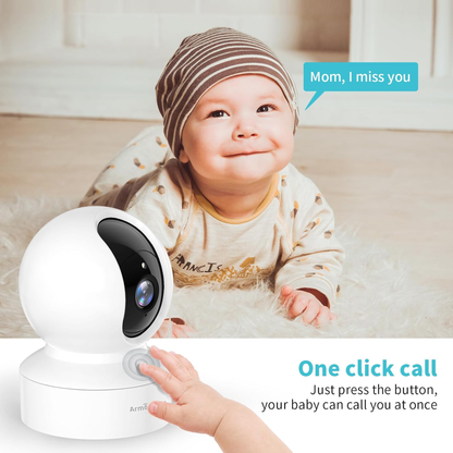 Pet Camera, 2K HD Dog Camera with Phone APP, 360° Pan/Tilt View Puppy Cam, One Click Call for Baby Monitor, Magivpix Night Vision, Motion Tracking Alarm with Cloud/Local SD, Home Indoor Security Cam