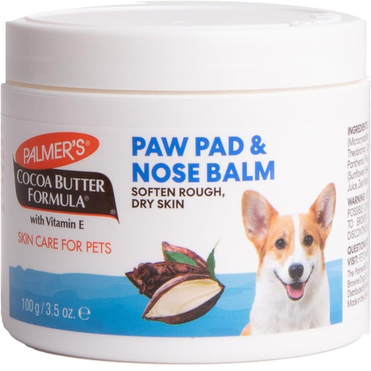 Palmer's for Pets Cocoa Butter Paw Pad and Nose Balm for Dogs, Fragrance Free Dog Skin Soother with Vitamin E for Dry Paws and Noses, Plant Based Formula, 3.5 Oz