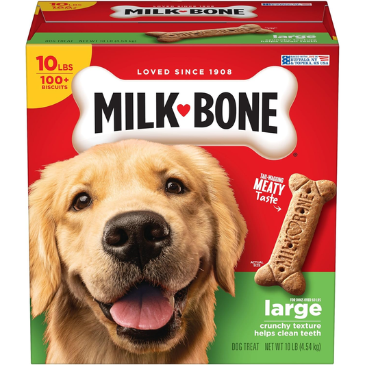 Milk-Bone Original Dog Treats Biscuits for Large Dogs, 10 Pounds (Packaging May Vary)