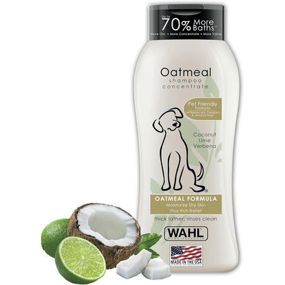 Dry Skin & Itch Relief Pet Shampoo for Dogs – Oatmeal Formula with Coconut Lime Verbena Scent & Pet Friendly Formula, 24 Oz