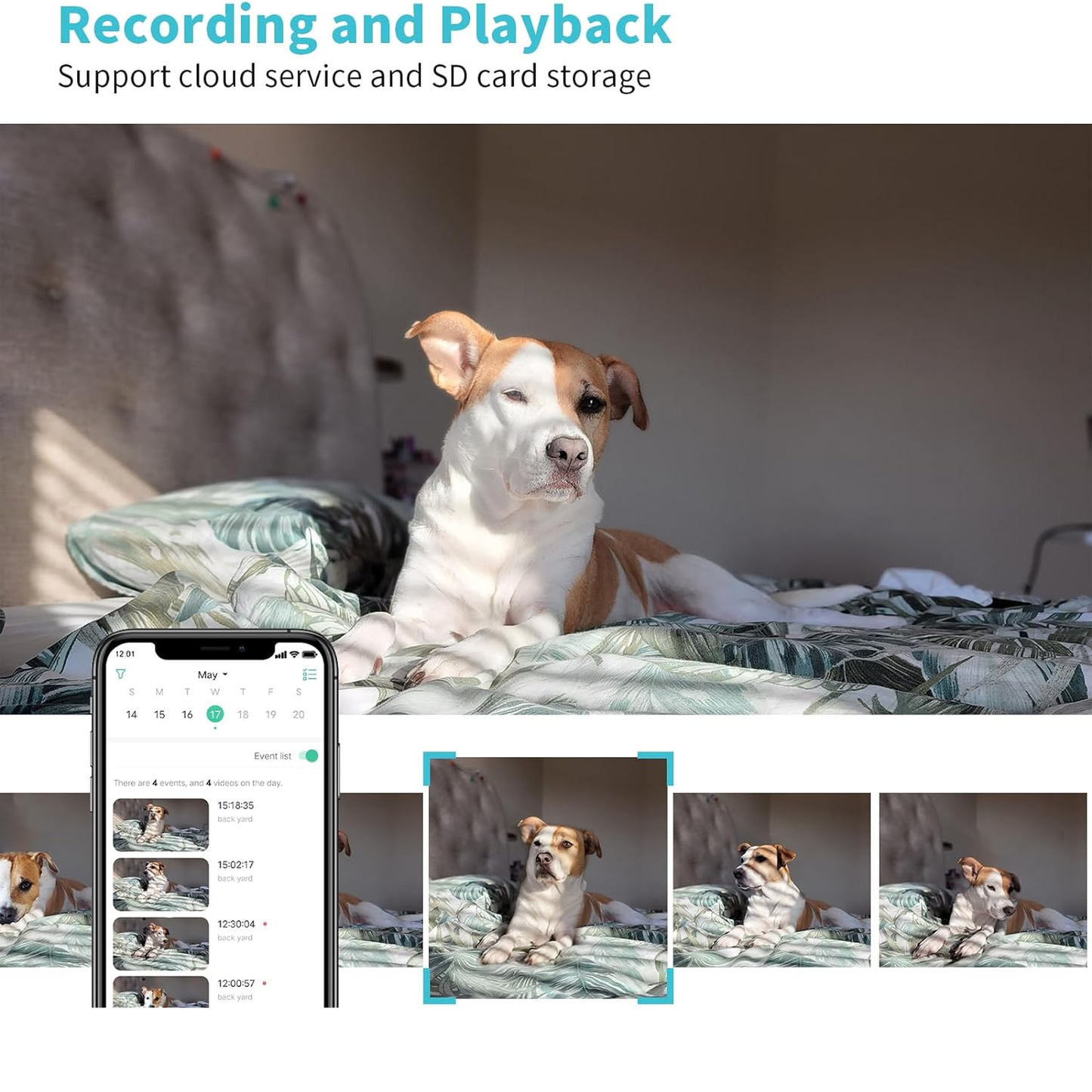 Pet Camera, 2K HD Dog Camera with Phone APP, 360° Pan/Tilt View Puppy Cam, One Click Call for Baby Monitor, Magivpix Night Vision, Motion Tracking Alarm with Cloud/Local SD, Home Indoor Security Cam
