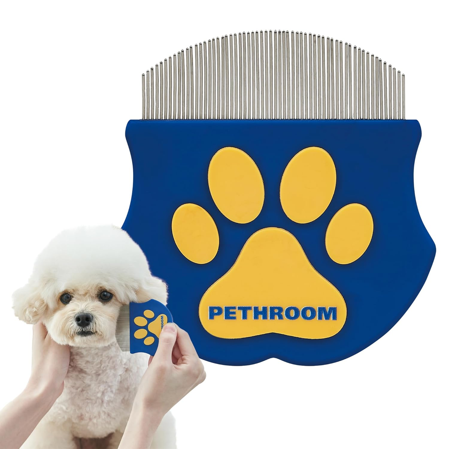 Professional Eye Comb for Pets | Stainless Steel Tear Stain Remover for Cats & Dogs | Gentle Round-Head Grooming Tool 