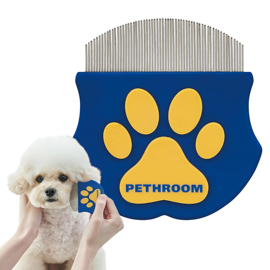 Professional Eye Comb for Pets | Stainless Steel Tear Stain Remover for Cats & Dogs | Gentle Round-Head Grooming Tool 