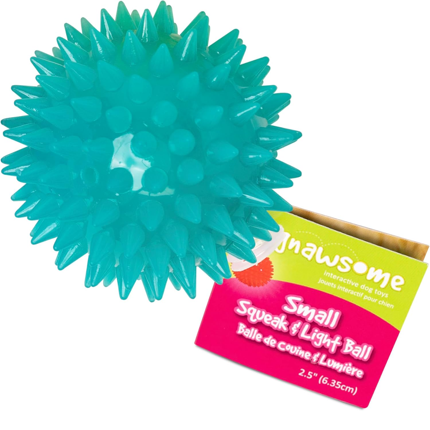 Squeak and LED Ball, Multicolor, 2.5", 1 Count