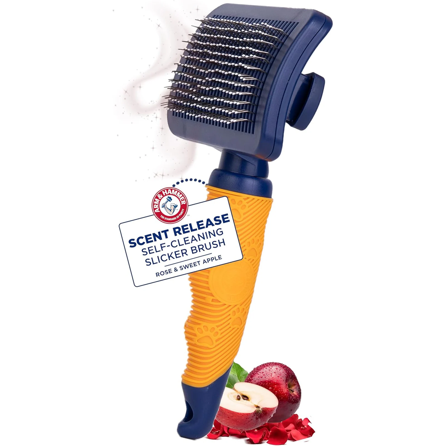 Arm & Hammer Deodorizing Pin & Bristle Dog Grooming Brush with Fragrance Transfer Technology – Scented 2-In-1 Dog Brush for Detangling & Shedding, Pet Brushes for Dogs