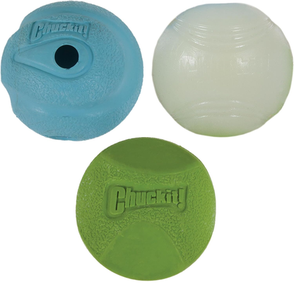 Chuckit! Dog Balls - Interactive Dog Toys, High-Bounce Fetch Ball, Ultra and Rugged Balls, Durable - Size Medium, 2.5-Inch Diameter, Set of 3