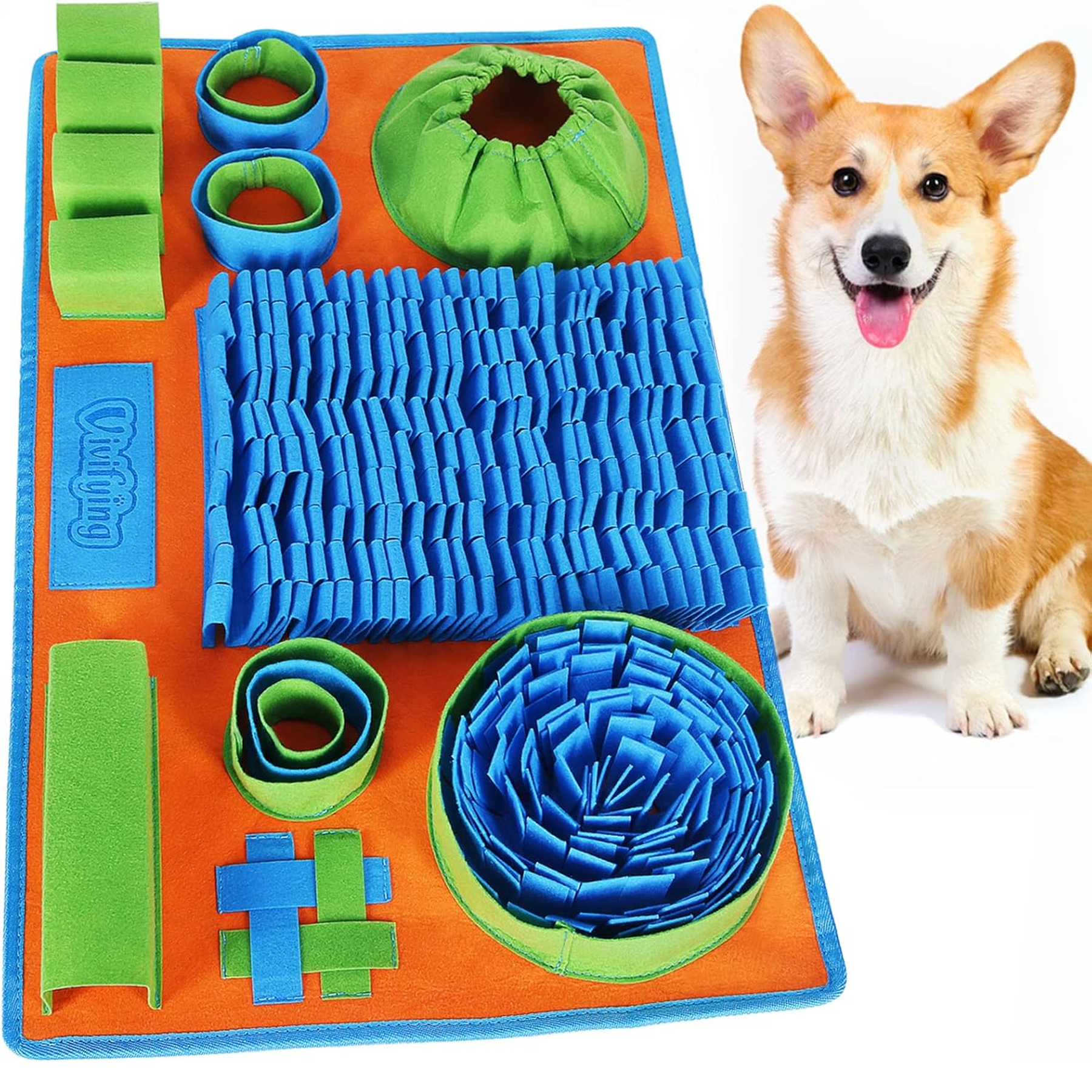 Snuffle Mat for Dogs, Interactive Dog Enrichment Toys for Small Dogs and Cats Slow Eating and Keep Busy, Sniff Mat for Boredom and Mental Stimulation