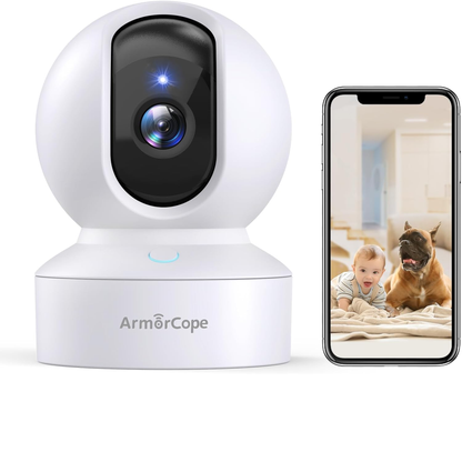 Pet Camera, 2K HD Dog Camera with Phone APP, 360° Pan/Tilt View Puppy Cam, One Click Call for Baby Monitor, Magivpix Night Vision, Motion Tracking Alarm with Cloud/Local SD, Home Indoor Security Cam