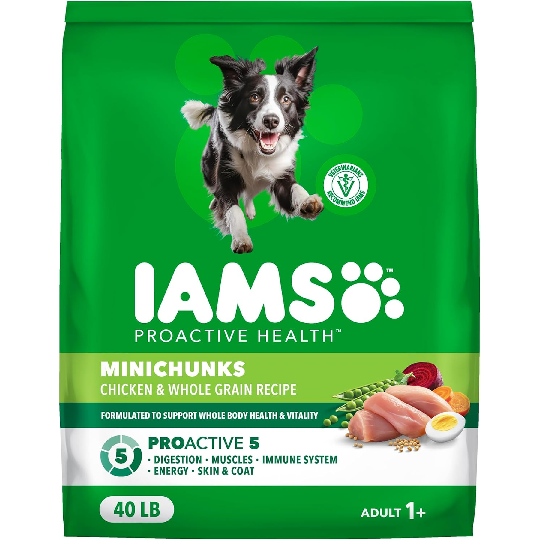 IAMS Proactive Health Adult Minichunks Dry Dog Food Chicken & Whole Grain Recipe