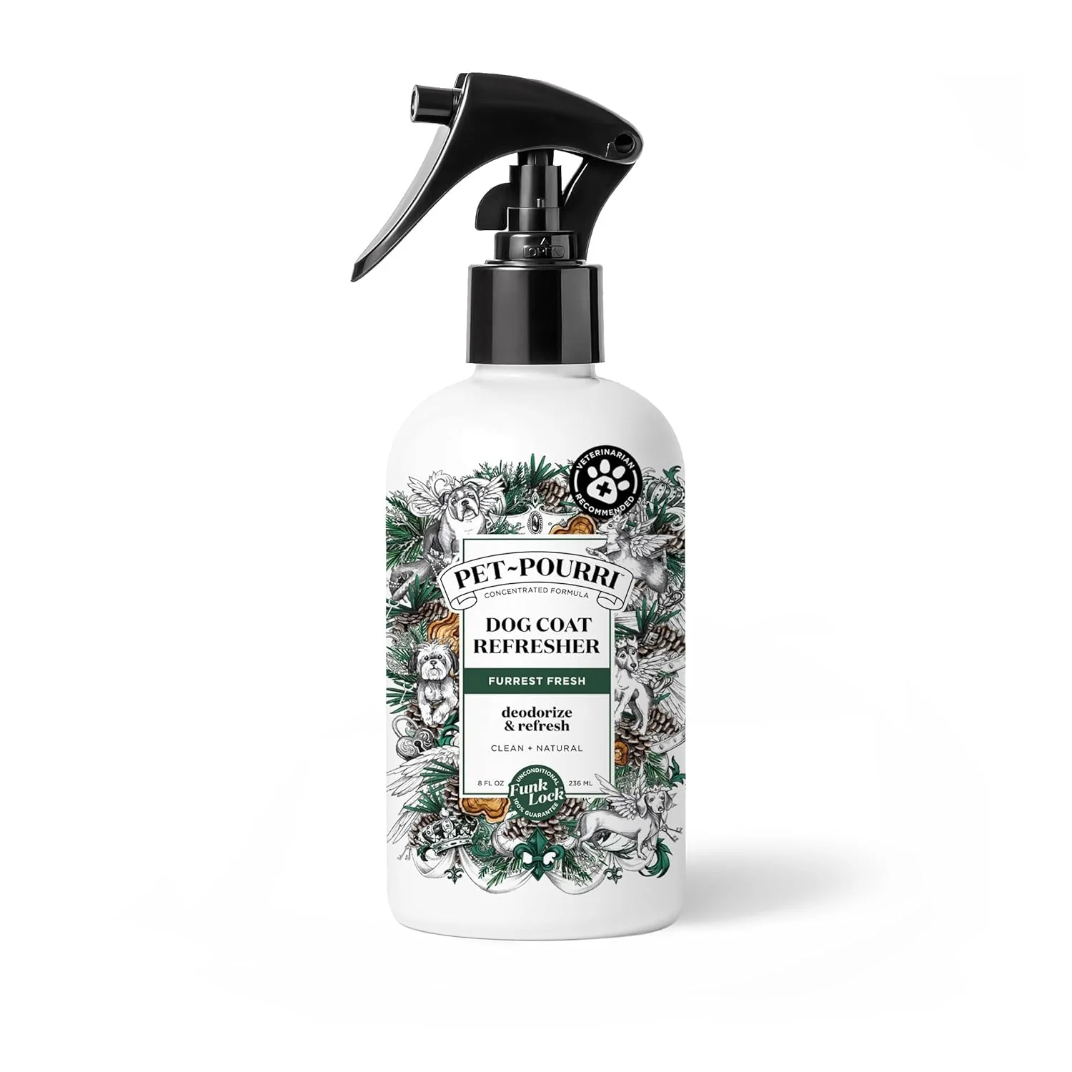 Furrest Fresh Dog Grooming Perfume & Odor Neutralizer (8 Fl Oz)-Fir, Amber, Cedarwood Scent-Essential Oils, Paraben & Sulfate-Free Formula