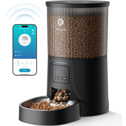 Automatic Cat Feeder with Camera: 5G Wifi Auto Pet Feeder Precise Timed Feeding with HD Video & 2-Way Audio, Food Dispenser with Desiccant Bag to Keep Kibble Fresh, Easy Setup for Indoor Cats