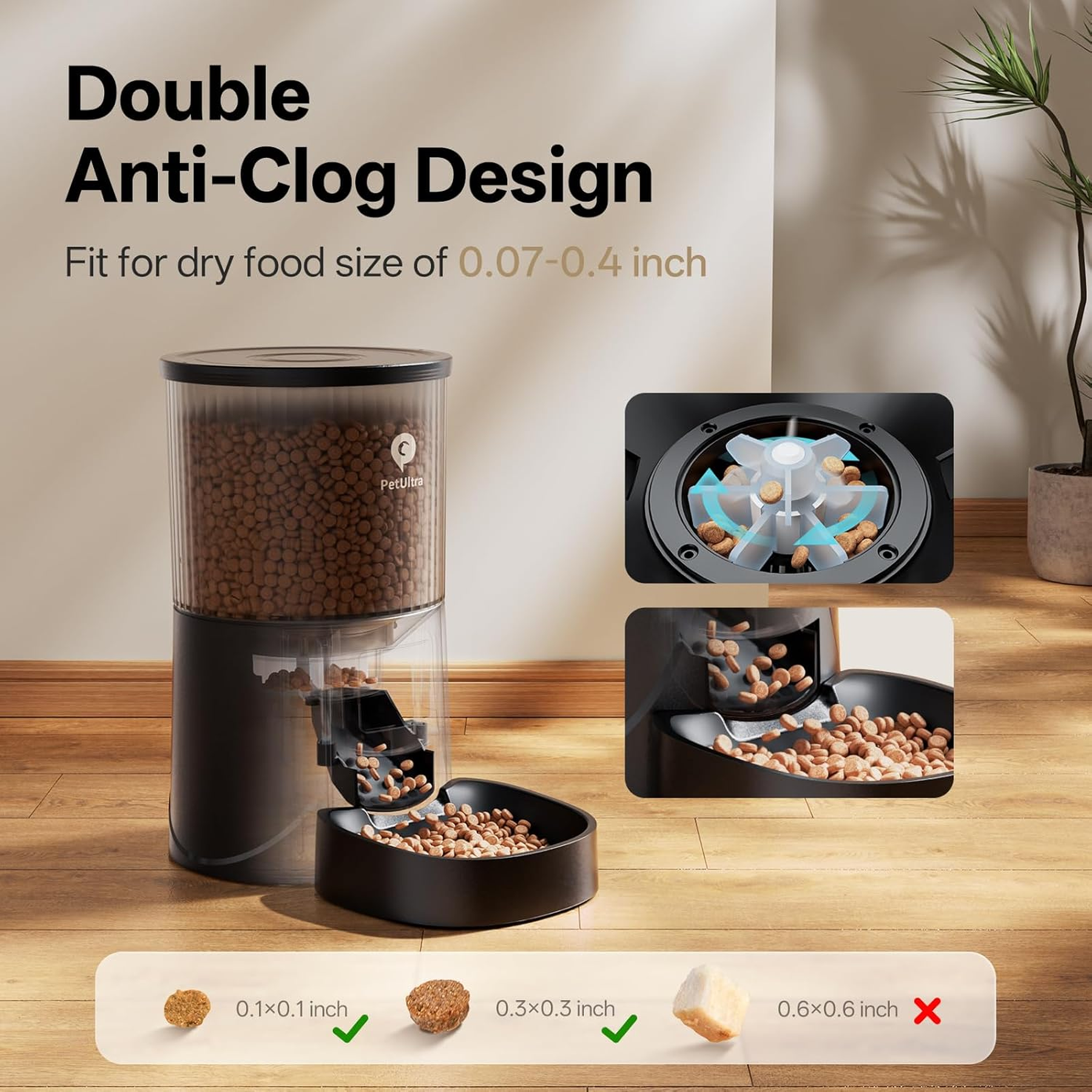 Automatic Cat Feeder with Camera: 5G Wifi Auto Pet Feeder Precise Timed Feeding with HD Video & 2-Way Audio, Food Dispenser with Desiccant Bag to Keep Kibble Fresh, Easy Setup for Indoor Cats