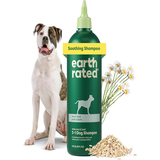 3-in-1 Soothing Dog Shampoo & Conditioner, Deodorizing Oatmeal Shampoos for Dogs & Puppies-Great for Smelly Pets (16 oz)