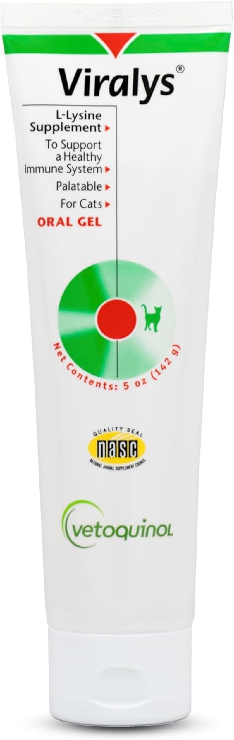 Viralys Daily L-Lysine Gel for Cats and Kittens, Maple Flavored Lysine Supplement for Cats and Kittens to Support Immune Health, Normal Eye Function and Respiratory Health, 5Oz