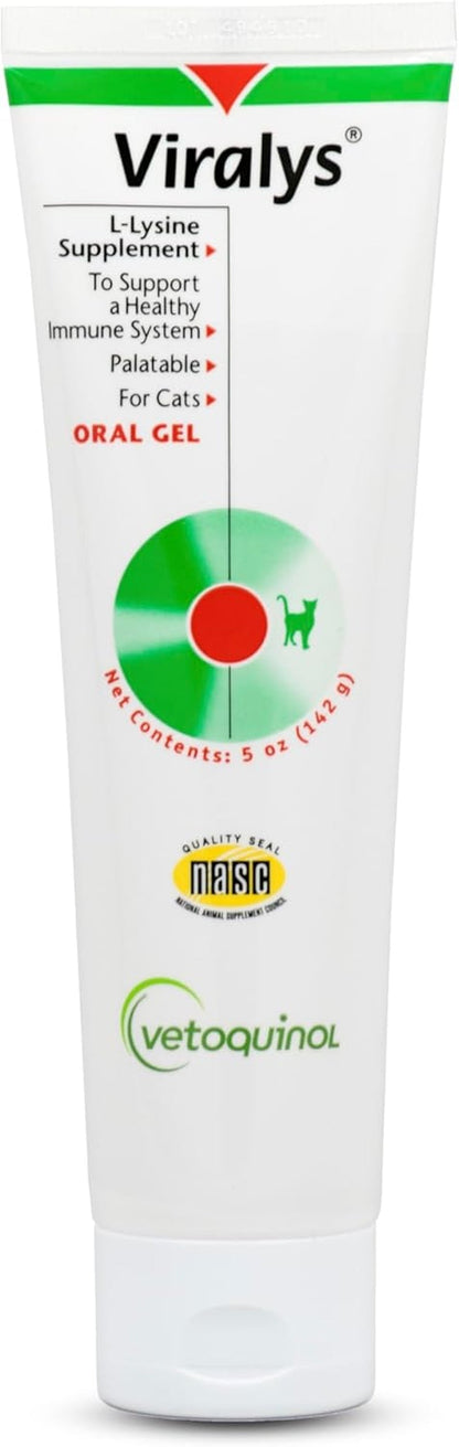 Viralys Daily L-Lysine Gel for Cats and Kittens - Immune, Eye & Respiratory Support (5 oz)