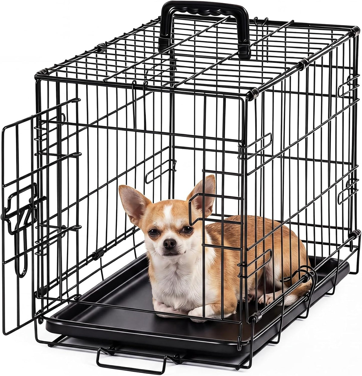 Sweetcrispy 36 Inch Dog Crate, Medium Dog Cage, Foldable Puppy Pet Kennel